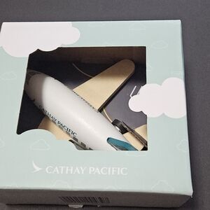 Cathay Pacific Wooden Pullback Toy Plane